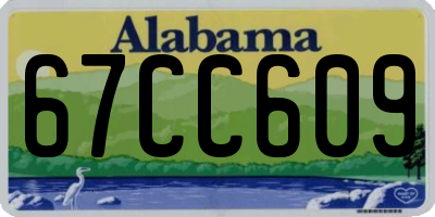 AL license plate 67CC609