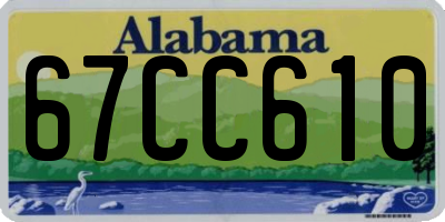 AL license plate 67CC610