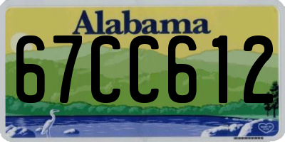 AL license plate 67CC612