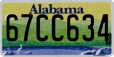 AL license plate 67CC634
