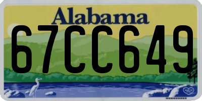 AL license plate 67CC649