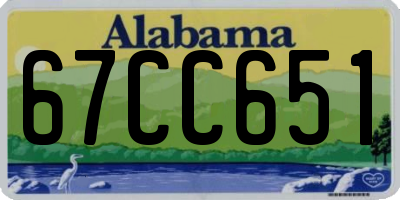 AL license plate 67CC651