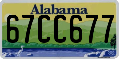 AL license plate 67CC677