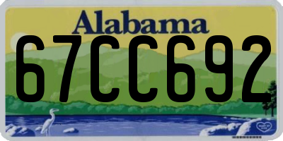 AL license plate 67CC692