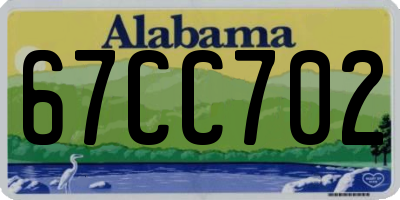 AL license plate 67CC702