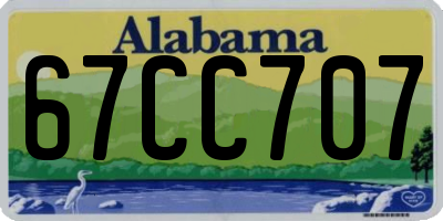 AL license plate 67CC707