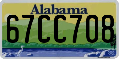 AL license plate 67CC708