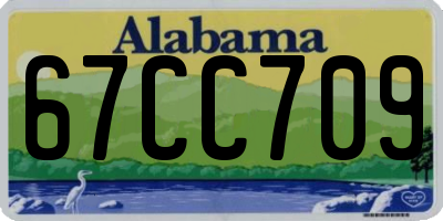 AL license plate 67CC709