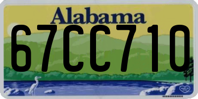 AL license plate 67CC710