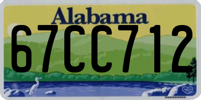 AL license plate 67CC712