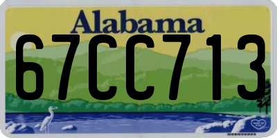 AL license plate 67CC713