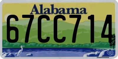 AL license plate 67CC714