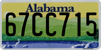 AL license plate 67CC715