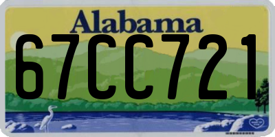 AL license plate 67CC721