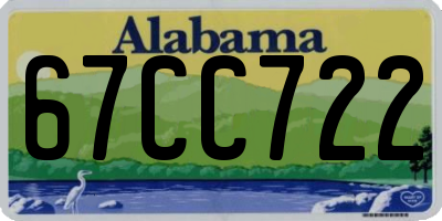 AL license plate 67CC722