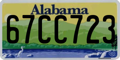 AL license plate 67CC723
