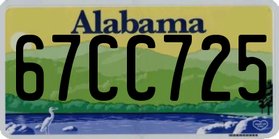 AL license plate 67CC725