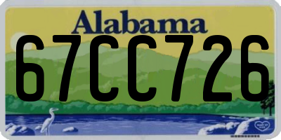 AL license plate 67CC726