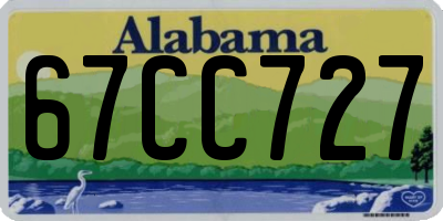 AL license plate 67CC727