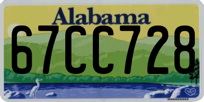 AL license plate 67CC728