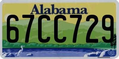 AL license plate 67CC729