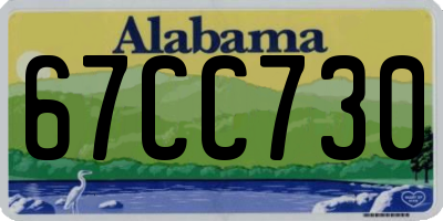 AL license plate 67CC730