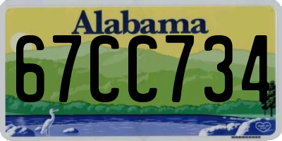 AL license plate 67CC734