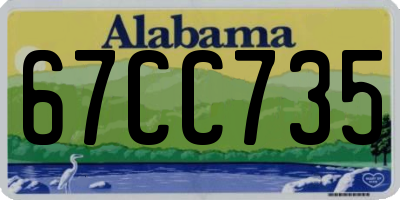 AL license plate 67CC735