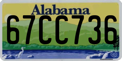 AL license plate 67CC736