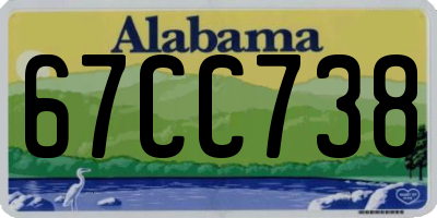 AL license plate 67CC738