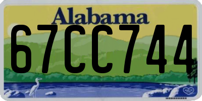AL license plate 67CC744