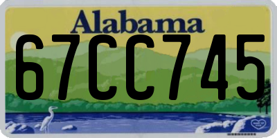 AL license plate 67CC745