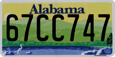AL license plate 67CC747