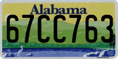 AL license plate 67CC763