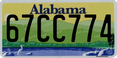 AL license plate 67CC774