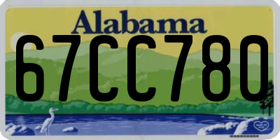 AL license plate 67CC780