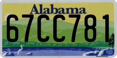 AL license plate 67CC781