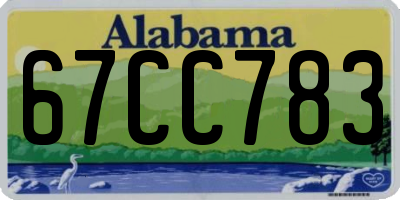 AL license plate 67CC783