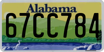 AL license plate 67CC784