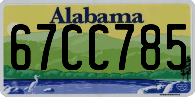 AL license plate 67CC785