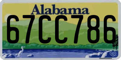 AL license plate 67CC786