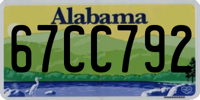AL license plate 67CC792