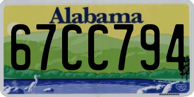 AL license plate 67CC794