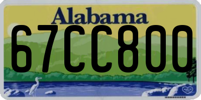 AL license plate 67CC800