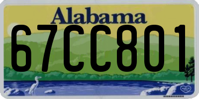 AL license plate 67CC801