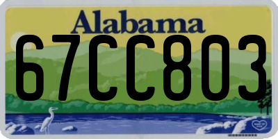 AL license plate 67CC803