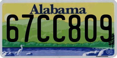 AL license plate 67CC809