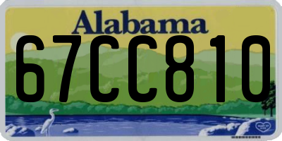 AL license plate 67CC810