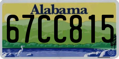 AL license plate 67CC815