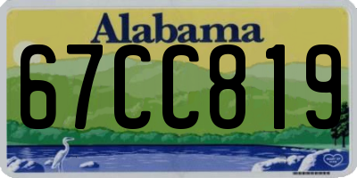 AL license plate 67CC819